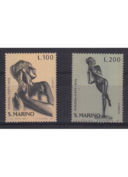 1974  San Marino Europa 2 valori nuovi Sassone 918-9